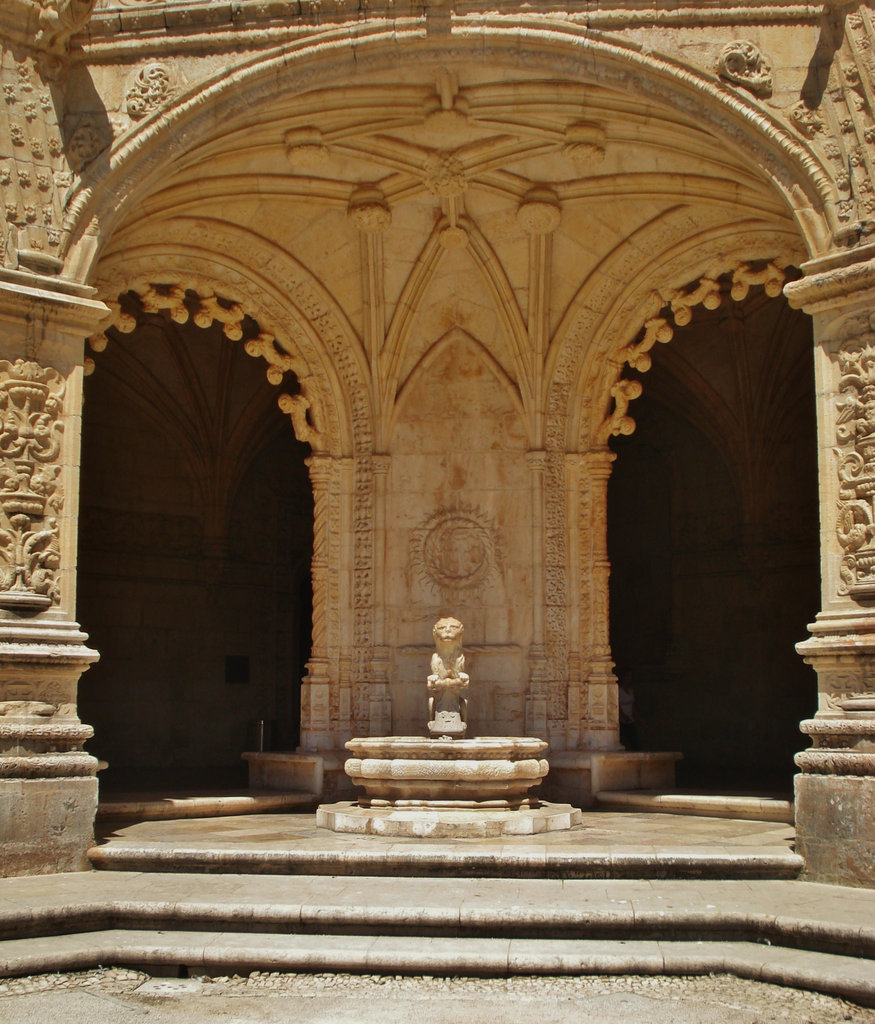 lion fountain, cloister