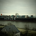 Containerschiff  HANJIN  HARMONY auslaufend Hamburg