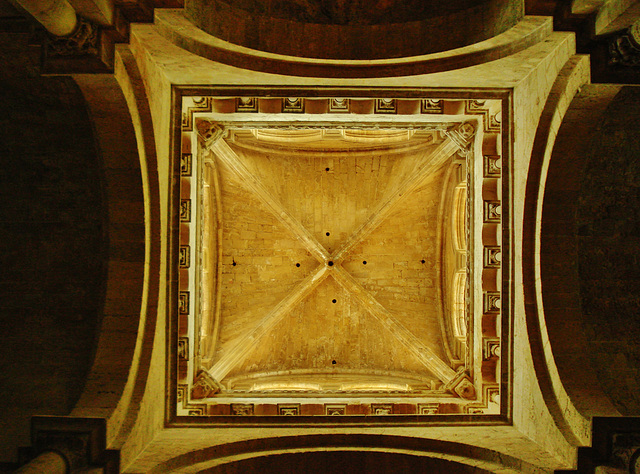 view up into the lantern-tower