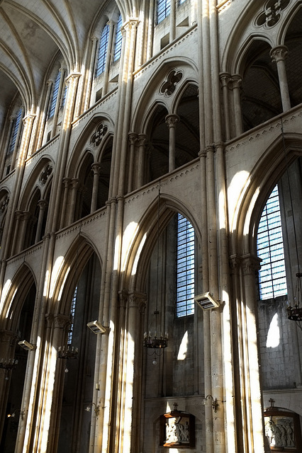 Elévation de la nef de la Collégiale d'Eu
