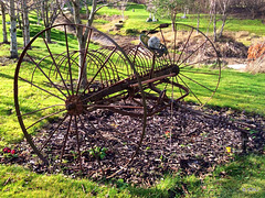 Walter Wood, Hosick Falls, New York 1895 hay rake - 3,100 miles from the factory which produced it!