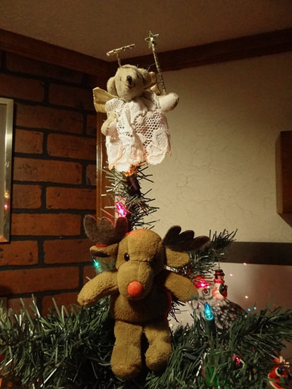 Miss Teddy Angel & Mr Reindeer her trusty Friend