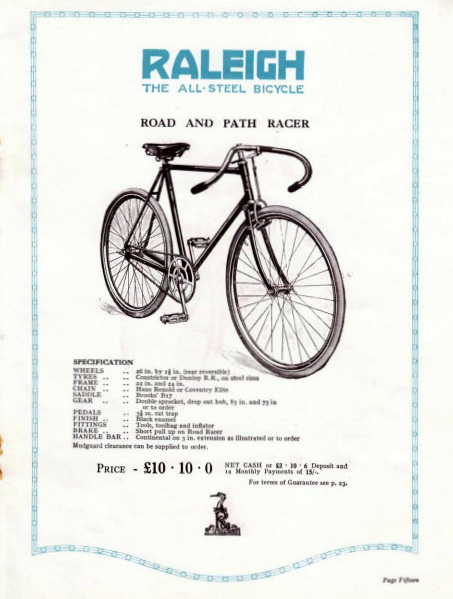 1925 Raleigh Road and Path Racer