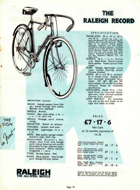 1933 Raleigh Record