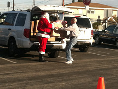 Santa in the Parking Lot