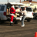 Santa in the Parking Lot