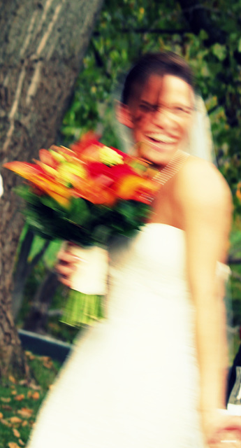 Happy bride