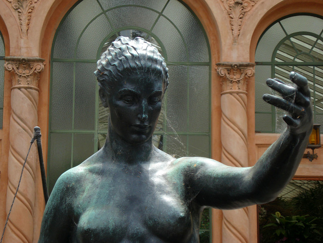 Diana, detail, Fitzroy Gardens conservatory