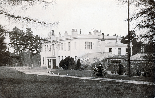 Brandon Park, Suffolk - Entrance Facade from a c1900 postcard