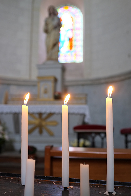 Lumières de l'église de Cormery