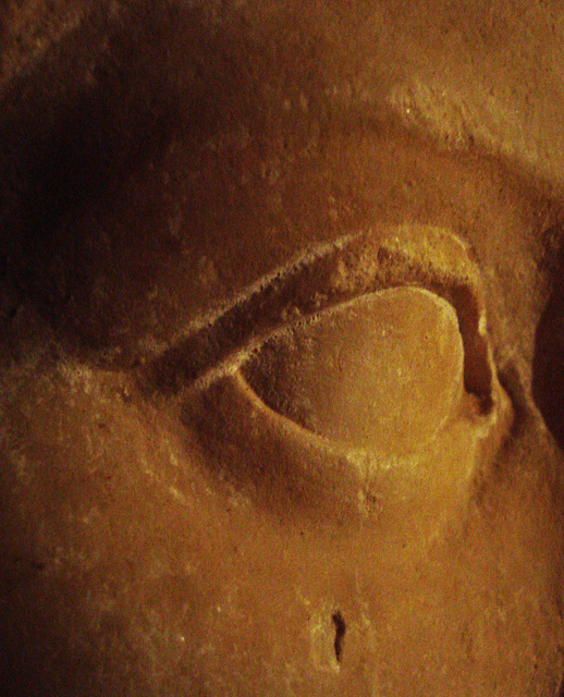 Roman statue head_2, detail, Cryptoporticus