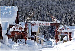 Snow up north in Barkerville, BC