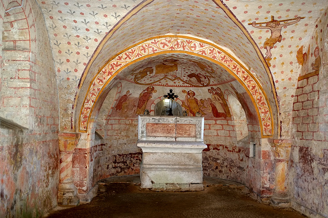 La crypte de l'église de St-Jean d'Abbetot - Seine-Maritime