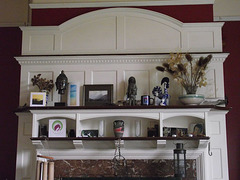 The lovely mantlepiece in the other lounge