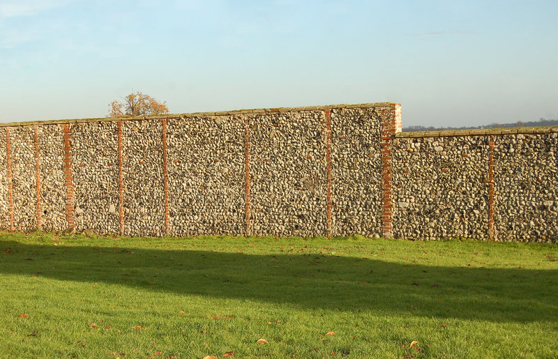 Ampton Hall estate wall, Suffolk