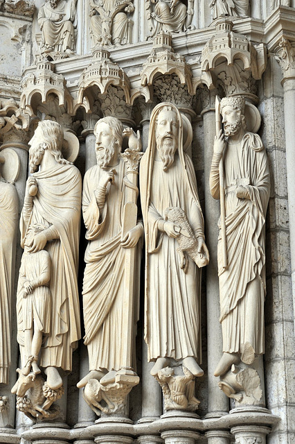 Statues-colonnes du portail nord de la Cathédrale de Chartres