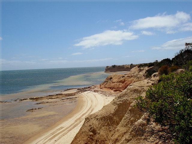 Red banks, looking east