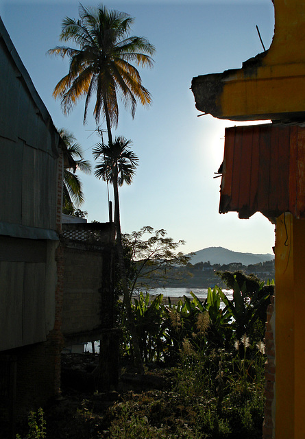 Huay Xai, view across the Mekong to Thailand