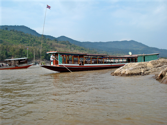 slow boats on the Mekong