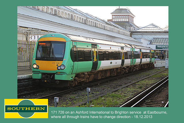 Southern 171 726 - Eastbourne - 18.12.2013