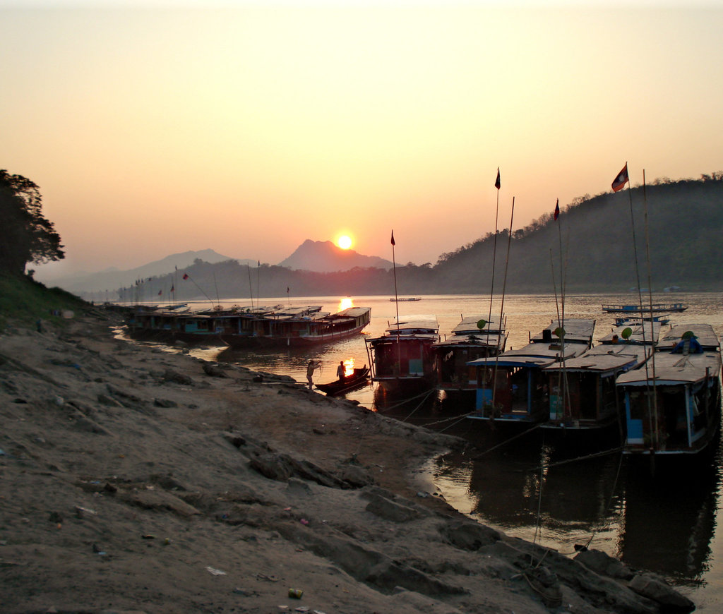 The slow boats have arrived at Luang Prabang