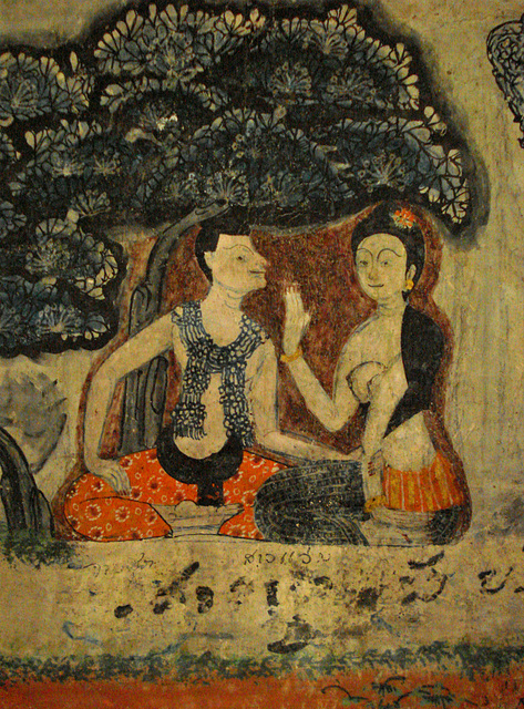 lovers - mural in Wat Pahouak_2