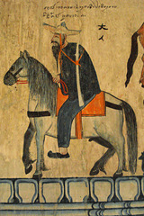 Chinese merchant - mural in Wat Pahouak_3