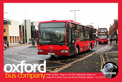 Oxford Bus Co 834 Oxford Station - 5.12.2013
