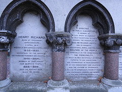 abney park cemetery, london.memorial to henry richard, m.p. for merthyr, who died in 1888