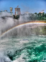Maid of the Mist under the Rainbow, Niagara Falls 2002 (270°)