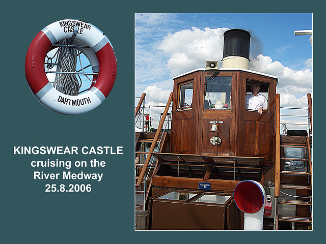 Kingswear Castle - The Captain on the bridge - 25.8.2006