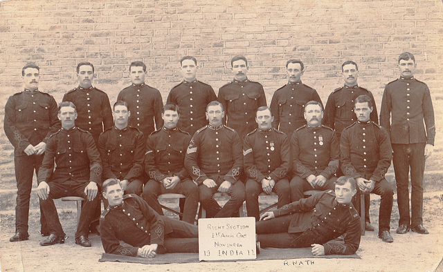 Group Photo of Royal Artillery 'Right Section 1st Admin' India 1911