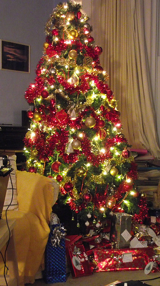The tree before we got at the pressies