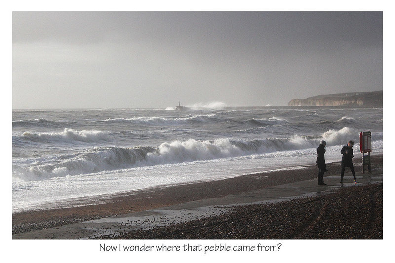 Shingle in the wrong place  - Seaford - 8.2.2014