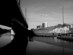 Dark water Bridgewater canal.