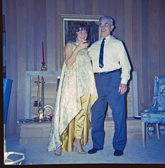 Mom and Grandpa Rudy, New Year's Eve, 1965