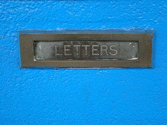 Letters in blue