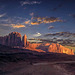 Monument Valley at nightfall, Sept.1978