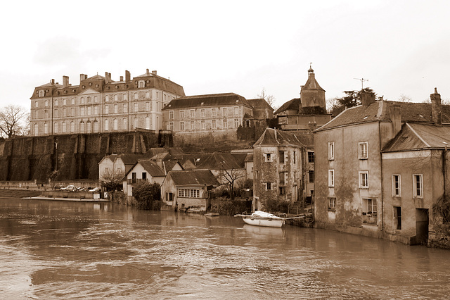 La Sarthe et le Château de Sablé (XVIIIe s.)