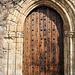 Porte de l'église abbatiale de Solesmes - Sarthe