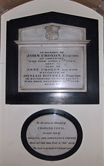 Croxon Memorials, Saint John the Baptist's Church, Whittington, Shropshire