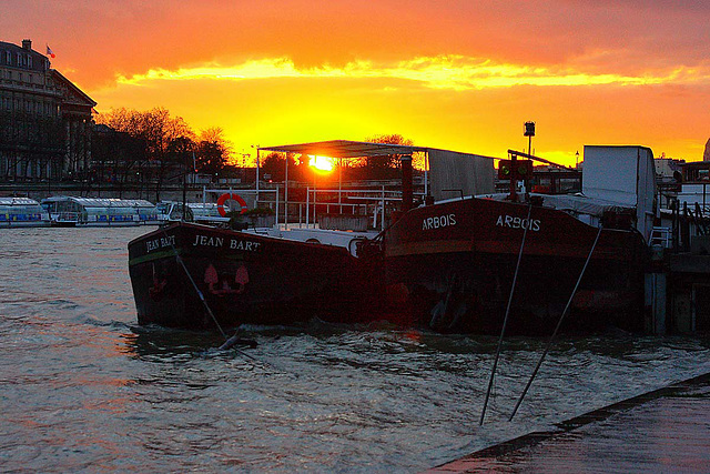 Boats on the River Seine