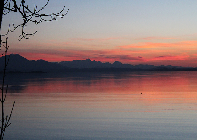 Sonnenuntergang am Chiemsee