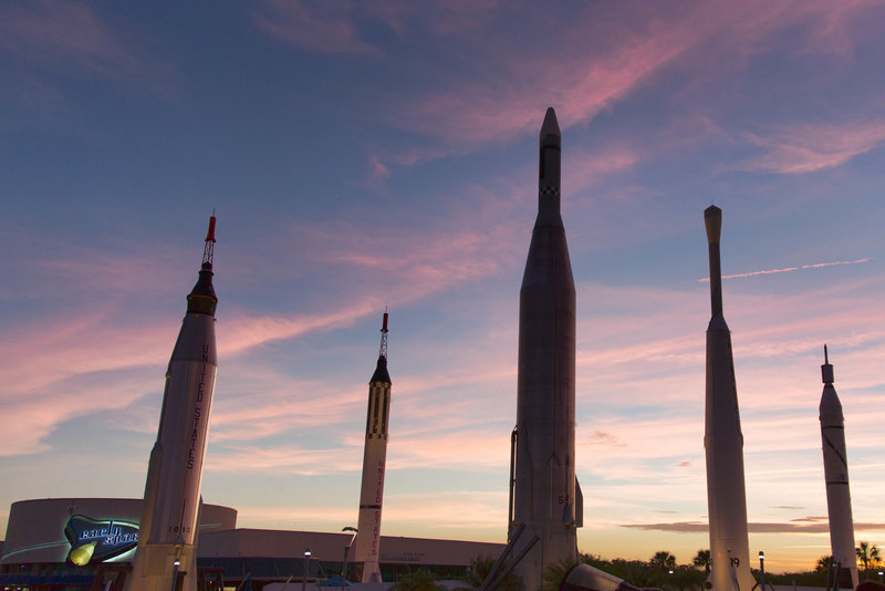 Sunset in the Rocket Garden