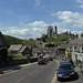 Corfe Castle from Corfe Village 2002 Panorama A