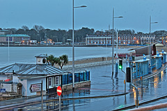 Weymouth at sunrise and high tide at spring tide +1 day