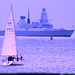 Type 45 Destroyer HMS Defender (D36) in Weymouth Bay