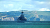 River-class offshore patrol vessel  HMS Tyne (P281) in Weymouth Bay