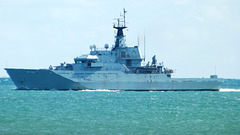 RIVER-class offshore patrol vessel  HMS Tyne (P281) in Weymouth Bay