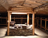 Log cabin interior